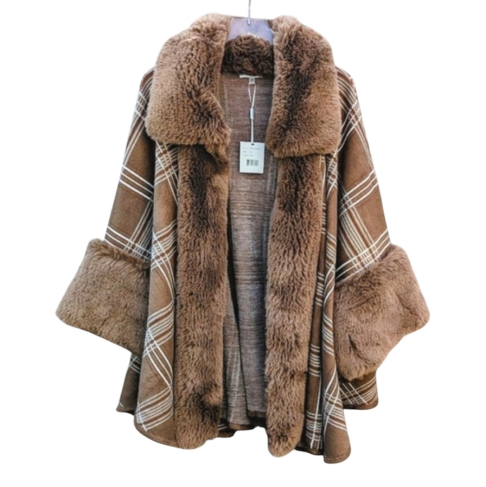 Super Cozy Vegan Fur Oversized Dolman Cardigan Sweater Kimono